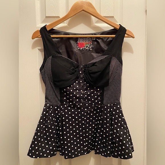 Forever 21 / Twist - Women’s Retro Sleeveless Top - Rockabilly Tank - Size S - Picture 1 of 5